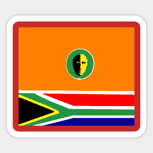 Sporty South African Design on Red Background Sticker